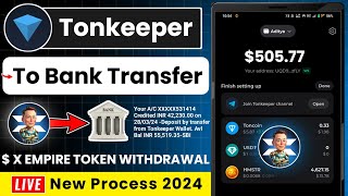 Tonkeeper Wallet Withdraw  X empire token withdrawal tonkeeper  Tonkeeper Se Withdraw Kaise Kare [upl. by Ettedranreb]