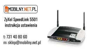 ZyXel SpeedLink 5501  instrukcja ustawienia [upl. by Resa]