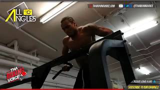 Camp Life Anthony Yarde in TREMENDOUS Shape  shows Strength with Pull Up Bar in Camp [upl. by Lonier]