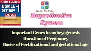 First AID USMLE Step 1Important Genes of EmbryogenesisEmbryology of Reproductive systemUrduHindi [upl. by Ariel]