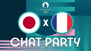 Japan v France  Mens Olympic Basketball Tournament Paris 2024  Chat Party ⚡🏀 [upl. by Ahsaercal]