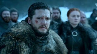 Winterfell Funeral Scene  Jons Speech  GAME OF THRONES 8x04 HD [upl. by Aihsemot]