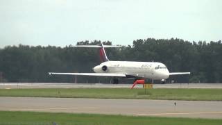 Delta Air Lines Powerful MD88 Takeoff Minneapolis Intl Airport [upl. by Dearden772]