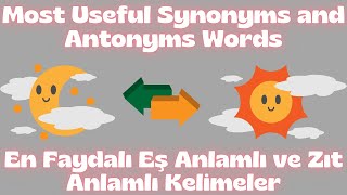 Synonyms and Antonyms Opposite WordsAntonyms In EnglishOpposites Common Opposite Word in English [upl. by Eiznyl]