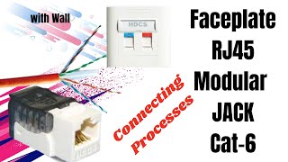 How to Wire Up Ethernet Wall Jacks faceplate and Modular jack [upl. by Nolos353]