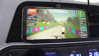 Zwift on Decatlhon Domyos devices tapis roulant treadmill cyclette bike rowing [upl. by Ennaxor]