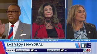 Top 3 candidates for City of Las Vegas mayors race touch on heated issues during debate [upl. by Isabea]