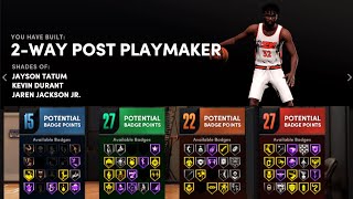 RARE BUILD 2 WAY POST PLAYMAKER  NBA 2K22 NEXT GEN BIGMAN BUILDS [upl. by Dao859]