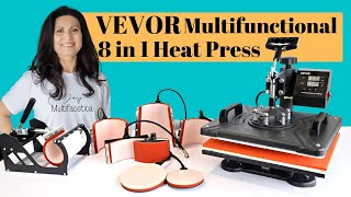 REVIEW Vevor 8 in 1 Heat Press Unboxing assembling and how to use Vevor Sublimation Heat Press [upl. by Sinne699]