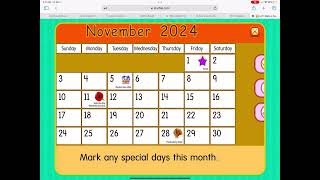 Starfall Calendar of November 2024 [upl. by Macey]