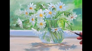 Chamomile oil painting Vugar Mamedov [upl. by Fleck]