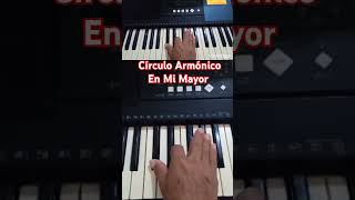 CÍRCULO ARMÓNICO EN MI MAYOR tutorialyoutube piano clasesmusica shorts [upl. by Darwen]