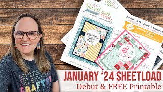 January 2024 SheetLoad of Cards  Kendras Card Challenge Collaboration  Debut amp FREE Printable [upl. by Derdlim660]