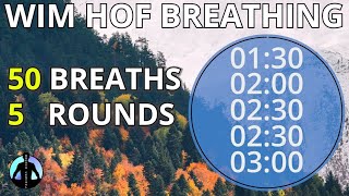 Wim Hof Guided Breathing Session  5 Rounds 50 Breaths Advanced New Version No Talking [upl. by Leonidas]