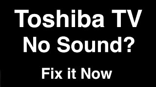 Toshiba TV No Sound  Fix it Now [upl. by Roi648]