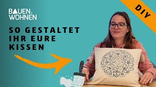 Kissen bedrucken  DIY Anleitung  perfekte Geschenkidee [upl. by Kristien913]