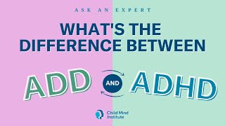 Whats the difference between ADD and ADHD  Child Mind Institute [upl. by Cirri]