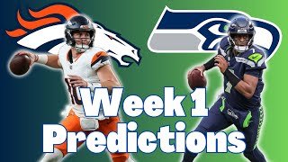 Broncos at Seahawks  NFL Week 1 [upl. by Atteinotna]