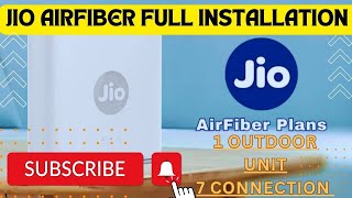 Live 🔴 Jio Airfiber Full Installation  Review  Speed Test One Outdoor Unit Seven Connection [upl. by Gillian]