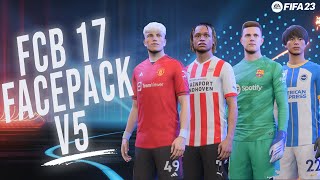 FacePack For FIFA 23 V5 By FCB 17  Free  Tutorial [upl. by Pallaten856]