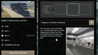 GTA V Online  Buying the Weapon amp Vehicle Workshop for the Mobile Operations Center [upl. by Oicor]