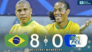 QUANDO A SELEÇÃO BRASILEIRA DAVA MEDO COM ADRIANO RONALDO RONALDINHO KAKÁ  BRASIL 8 X 0 LUCERNA [upl. by Thetes]