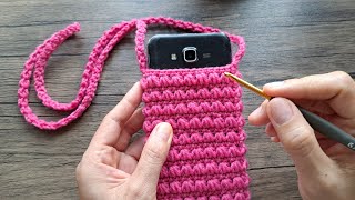 DIY crochet phone bag 💖 Step by step crochet tutorials💖 [upl. by Crow]