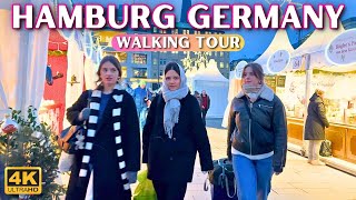 Hamburg Walking Tour 🇩🇪 Germany In Winter With Captions [upl. by Eadith]