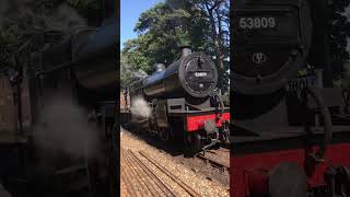 Give Em Hell 7f 53809 at the Sheringham 1940s weekend train railway steamengine steamtrain [upl. by Eryn459]