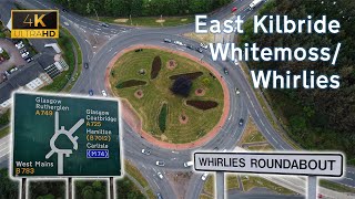 Whirlies  Whitemoss Roundabout East Kilbride  20 Minute ASMR Traffic Loop  Aerial View 4K [upl. by Hullda349]