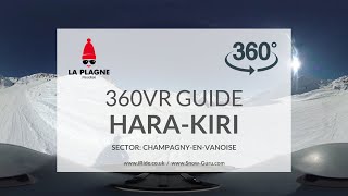 HaraKiri piste  La Plagne  ChampagnyenVanoise  Full HD360VR [upl. by Issak]