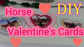 DYI Valentines Day Cards  Easy  Affordable  Horse  Equestrian [upl. by Oirifrop]