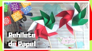 como hacer un Rehilete de papel  Decoración Tricolor [upl. by Ellennej436]