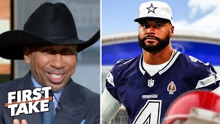 FIRST TAKE  quotDerek Carr is the Dak Prescott Daddyquot  Stephen A roast Cowboys after humiliating loss [upl. by Cordie]