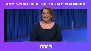 Amy Schneider Talks About How It Feels to Be a 10Game Champion  JEOPARDY [upl. by Geerts]