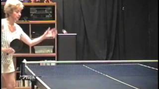 Rob Trudell coaches Marie Nadeau Table TennisPing Pong serves Service Lessons [upl. by Eiknarf]