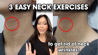 3 Neck Exercises That Anyone Can Easily Do To Get Rid Of Neck Wrinkles [upl. by Rheinlander]