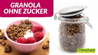 Low Carb Granola ohne Zucker selber machen I Rezeptidee für ein gesundes Frühstück [upl. by Naval284]