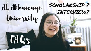 Al Akhawayn University  FAQs  Scholarship Interview etc  Sofia Abid  2018 [upl. by Ayamat855]