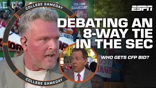 SEC CHAOS 🤯 McAfee amp Saban unravel an 8WAY TIE scenario  Who gets the edge  College GameDay [upl. by Wiltshire]