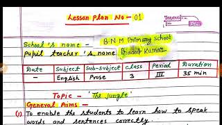 English Lesson Plan class 3 [upl. by Ettesyl853]