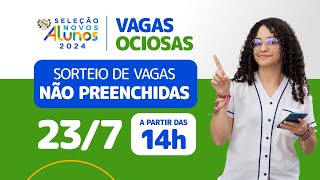 Novos Alunos 2024 novo sorteio para vagas ociosas Campus Engenho Novo I  4º ano [upl. by Ttereve316]