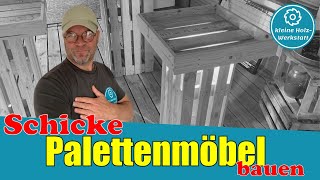 Schicke Palettenmöbel bauen ⎜Stehtisch ⎜Ladeneinrichtung⎜kleine holzwerkstatt [upl. by Ellata]