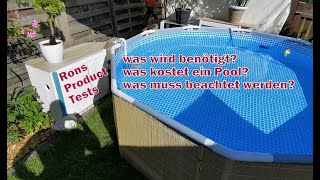 Pool im Garten  Kosten und was wird benötigt  Intex und Bestway  ca 250€ einmalig  50€ jährlich [upl. by Aneryc]