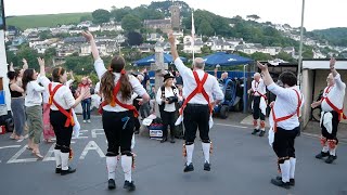 2024 05 31 P1280830 Shepherds Hey Dartington Morris at The Dolphin Inn Newton Ferrers [upl. by Irahk]