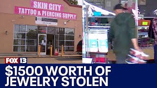 1500 worth of nipple rings stolen from Tacoma tattoo and piercing shop  FOX 13 Seattle [upl. by Lundt345]