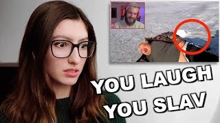 Slavic Girl Reaction to PewDiePie YOU LAUGH YOU SLAV  YLYL 0022 [upl. by Isteb520]