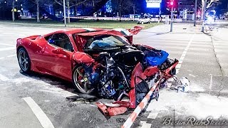 FERRARI 458 SPECIALE CRASHED IN BERLIN [upl. by Beverle]