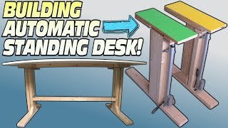 How To BUILD a Standing Desk  Building Convertible Electric Workstation For Easy DIY Stand Up Desks [upl. by Therine170]