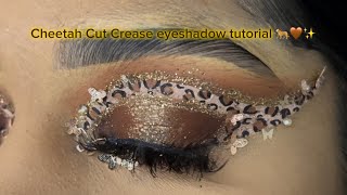 Cheetah Cut Crease eyeshadow tutorial 🐆🤎✨ [upl. by Learsi696]